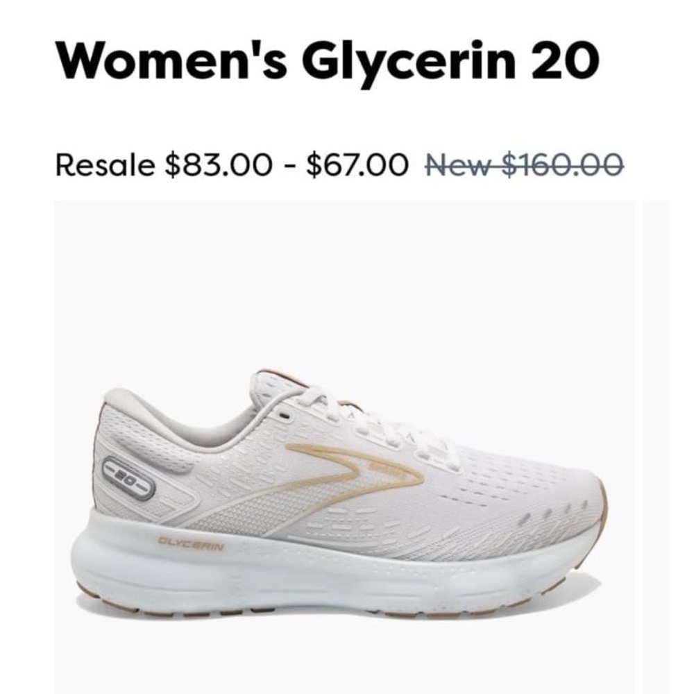Brooks White Athletic Shoes